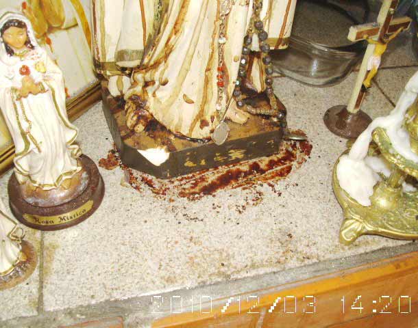 Tears of Blood from The Statue of the Virgin Mary (Paraguay) 