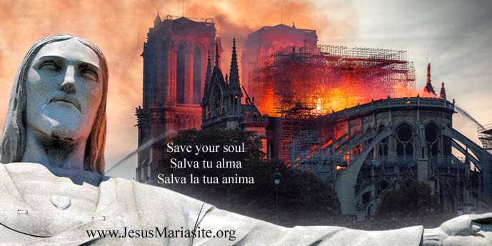 Notre-Dame de París quemada