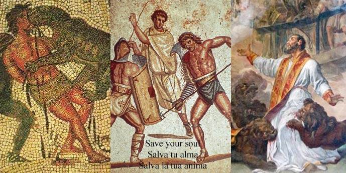Gladiadores y cristianos mártires: Su ejemplo