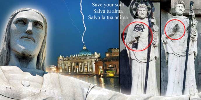 Lightning bolt, Vatican, February 10, 2013: a Divine premonitory announcement of a cataclysm for the Church