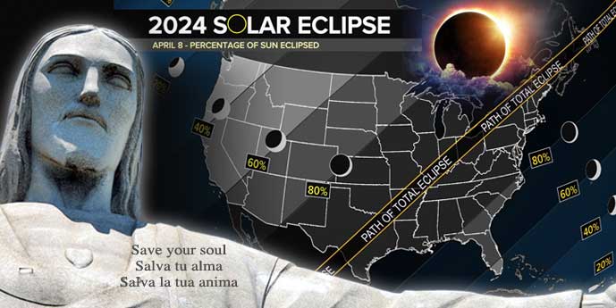Eclipse solar, 8 de abril del 2024