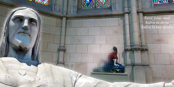 Outrage against the Mother of God