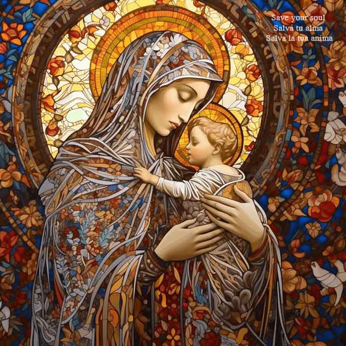 La Beata Vergine Maria con Gesu