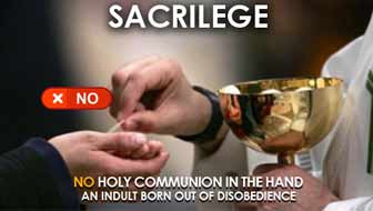 ¡No más ministros extraordinarios de la eucaristía, ni más comuniones en la mano!